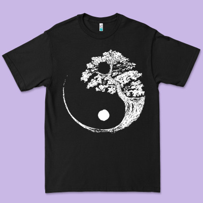 Yin Yang Bonsai Tree Premium Tee Designed By Artisfamous