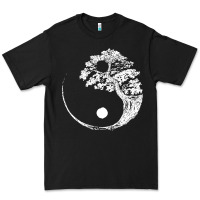 Black yin yang bonsai tree Premium Tee - artisFamous