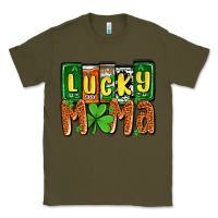Army Green St. Patrick's lucky mama Classic Tee - OliviaCreatesArt