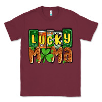 Burgundy St. Patrick's lucky mama Classic Tee - OliviaCreatesArt