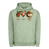 Pigment Oil Green Peace Love Guinea Pigs Urban Hoodie - Jasminsmagicworld