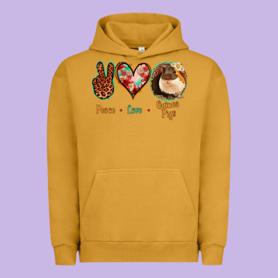 Peace Love Guinea Pigs Urban Hoodie Designed By Jasminsmagicworld
