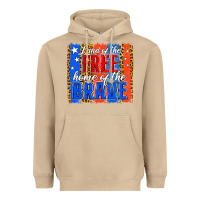 Mushroom land of the free th of july brushstroke Heavyweight Hoodie - Jasminsmagicworld