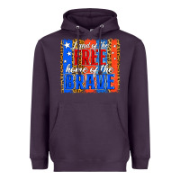 Land Of The Free Th Of July Brushstroke Heavyweight Hoodie | Teevron