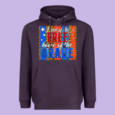 Land Of The Free Th Of July Brushstroke Heavyweight Hoodie Designed By Jasminsmagicworld