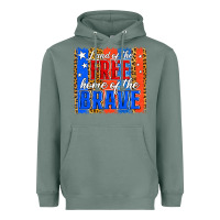 Sage land of the free th of july brushstroke Heavyweight Hoodie - Jasminsmagicworld
