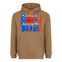Toasted Coconut land of the free th of july brushstroke Heavyweight Hoodie - Jasminsmagicworld