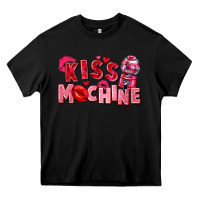 Black Kiss machine Valentine's Day Heavy Core Tee - FaDigitalArtStudio