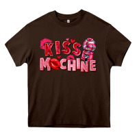 Chocolate Brown Kiss machine Valentine's Day Heavy Core Tee - FaDigitalArtStudio