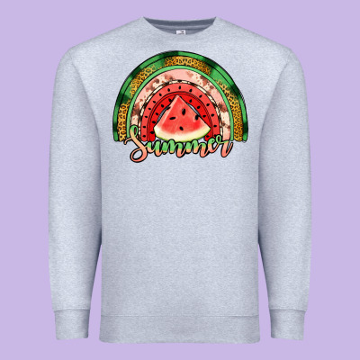 Watermelon Summer Rainbow Premium Sweatshirt Designed By Jasminsmagicworld
