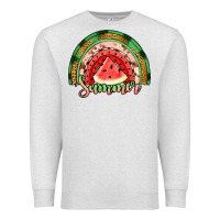 Oatmeal Heather watermelon summer rainbow Premium Sweatshirt - Jasminsmagicworld