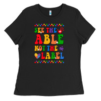 Black see the able not the label Ladies Tee - CowhideDigitalArt