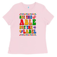 Bubblegum Pink see the able not the label Ladies Tee - CowhideDigitalArt