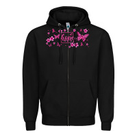 Black hope breast cancer butterfly Zipper Hoodie - Jasminsmagicworld