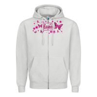 Hope Breast Cancer Butterfly Zipper Hoodie | Teevron