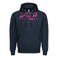 Navy hope breast cancer butterfly Zipper Hoodie - Jasminsmagicworld