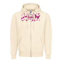 Sandshell hope breast cancer butterfly Zipper Hoodie - Jasminsmagicworld