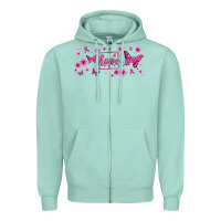 Seafoam hope breast cancer butterfly Zipper Hoodie - Jasminsmagicworld