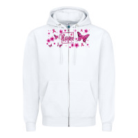 White hope breast cancer butterfly Zipper Hoodie - Jasminsmagicworld