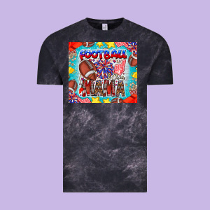 Football Mama Vintage Tee Designed By Cowhidedigitalart