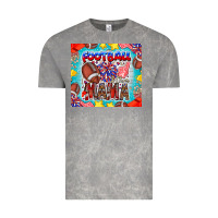 Cloud Rock Football Mama Vintage Tee - CowhideDigitalArt