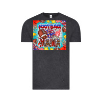 Vintage Black Football Mama Vintage Tee - CowhideDigitalArt