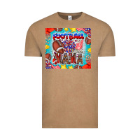Vintage Coffee Football Mama Vintage Tee - CowhideDigitalArt