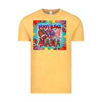 Vintage Mustard Football Mama Vintage Tee - CowhideDigitalArt