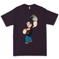 Plum Popeye Spinach Retro Mens Funny Premium Tee - artisFamous