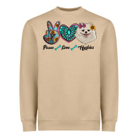 Peace Love Pomeranian Heavyweight Sweatshirt | Teevron