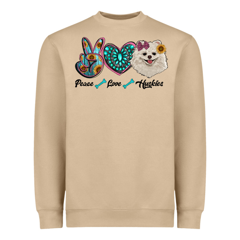 Peace Love Pomeranian Heavyweight Sweatshirt by RanaPortraitStore | Teevron