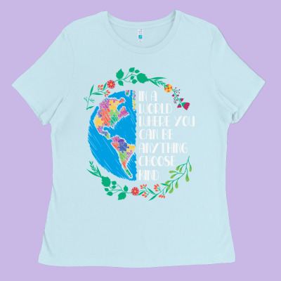 Autism Awareness Kindness Puzzle Earth Ladies Tee Designed By Cowhidedigitalart