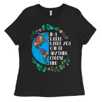 Black Autism Awareness Kindness Puzzle Earth Ladies Tee - CowhideDigitalArt