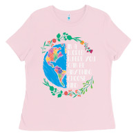 Bubblegum Pink Autism Awareness Kindness Puzzle Earth Ladies Tee - CowhideDigitalArt