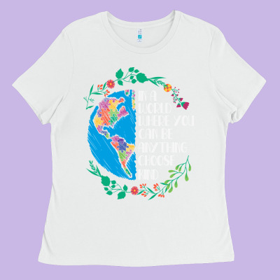 Autism Awareness Kindness Puzzle Earth Ladies Tee Designed By Cowhidedigitalart