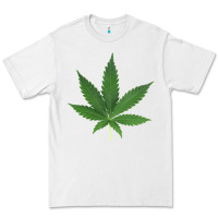 White Weed leaf Premium Tee - artisFamous