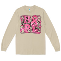 Mushroom hope breast cancer awareness ribbon Long Sleeve Tee - LillyAllenDesigns