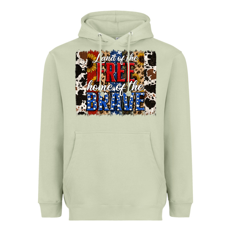Land Of The Free  Th Of July Brushstroke Heavyweight Hoodie by Jasminsmagicworld | Teevron