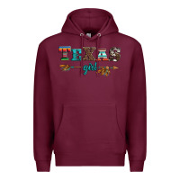 Burgundy texas girl serape turquoise leopard cowhide arrow Premium Hoodie - Artiststas