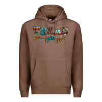 Chestnut texas girl serape turquoise leopard cowhide arrow Premium Hoodie - Artiststas