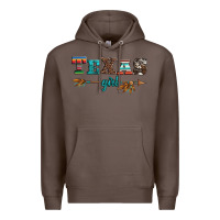 Coffee texas girl serape turquoise leopard cowhide arrow Premium Hoodie - Artiststas