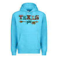 Ocean Blue texas girl serape turquoise leopard cowhide arrow Premium Hoodie - Artiststas