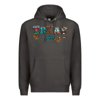 Smoke texas girl serape turquoise leopard cowhide arrow Premium Hoodie - Artiststas