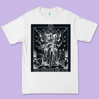 Hecate Tarot Card Triple Moon Goddess Witch Wiccan Pagan Premium Tee Designed By Artisfamous