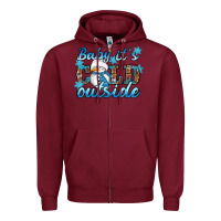 Burgundy Baby it's cold outside Zipper Hoodie - RanaPortraitStore