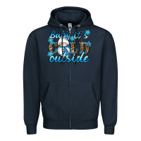 Navy Baby it's cold outside Zipper Hoodie - RanaPortraitStore