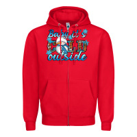 Red Baby it's cold outside Zipper Hoodie - RanaPortraitStore