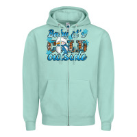 Seafoam Baby it's cold outside Zipper Hoodie - RanaPortraitStore