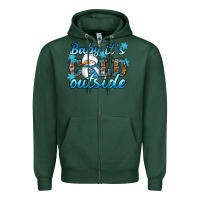 Sports Green Baby it's cold outside Zipper Hoodie - RanaPortraitStore