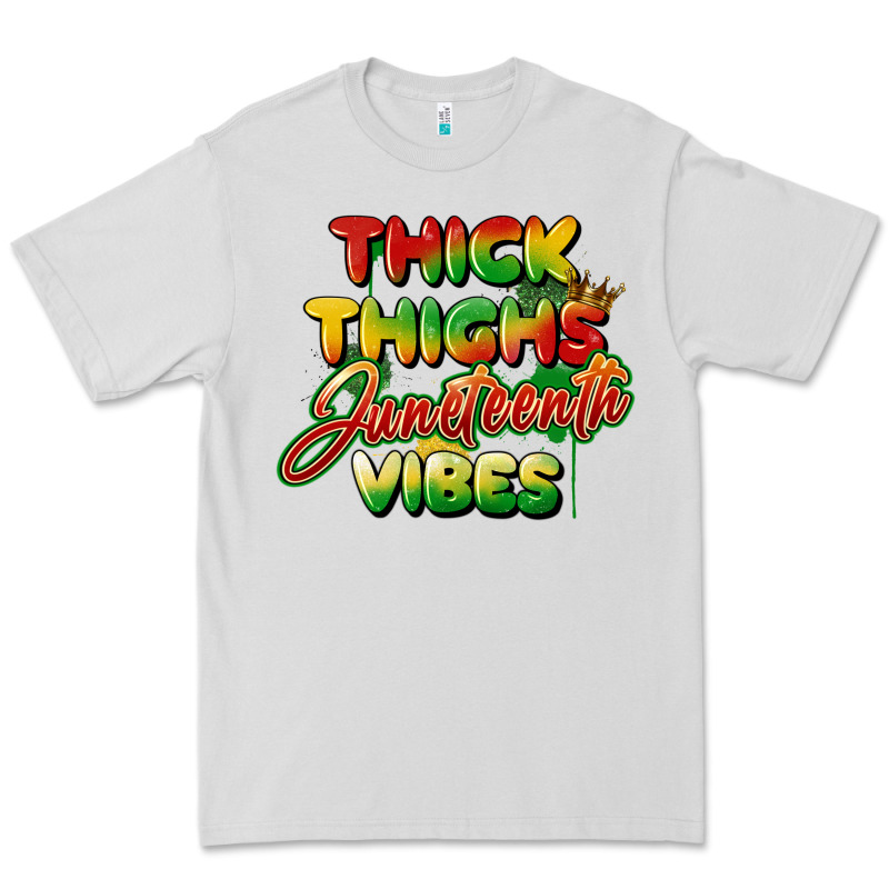 Thick Thighs Juneteenth Vibes Premium Tee by FaDigitalArtStudio | Teevron
